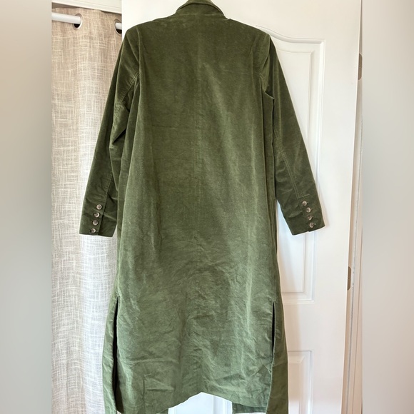 Free People Hailey Velvet Effect Duster - Chive - Small - Picture 7 of 10